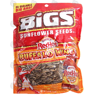 Bigs  franks's redhot buffalo wing flavored sunflower seeds  5.35oz