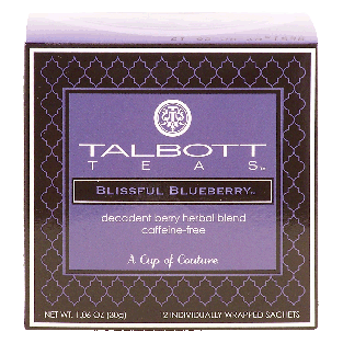 Talbott Teas  blissful blueberry, caffeine-free, 12-bags 1.06oz