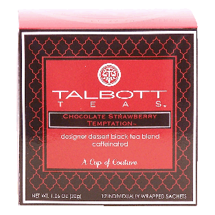 Talbott Teas  chocolate strawberry temptation designer dessert b1.06oz