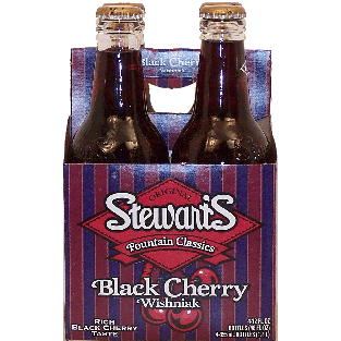 Stewart's Fountain Classics black cherry wishniak soda, 12-fl. oz. 4pk