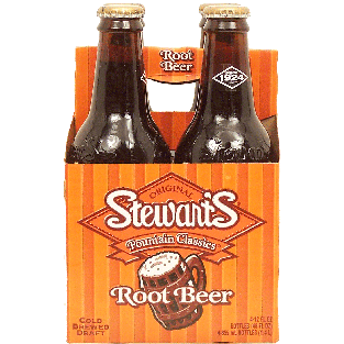 Stewart's Fountain Classics root beer, cold draft brewed, 12-fl. oz4pk