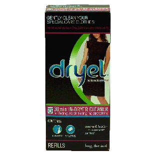 Dryel  refills, 30min in-dryer cleaner, 6 cloths, cleaning booster 1pk