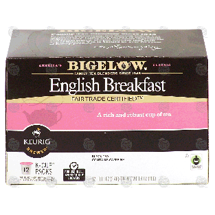 Keurig Bigelow english breakfast, black tea, conatins caffeine, 1.4-oz