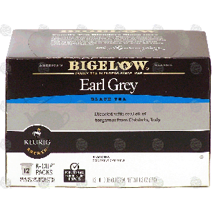 Keurig Bigelow Earl Grey; black tea, contains caffeine, 12 k-cup1.3-oz