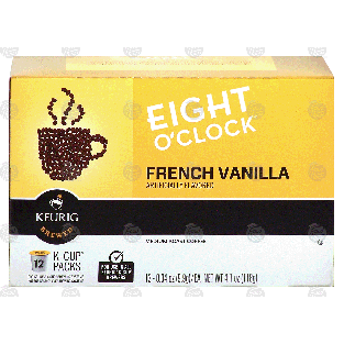 Keurig Eight O'Clock french vanilla, medium roast coffee, 12 k-c4.1-oz