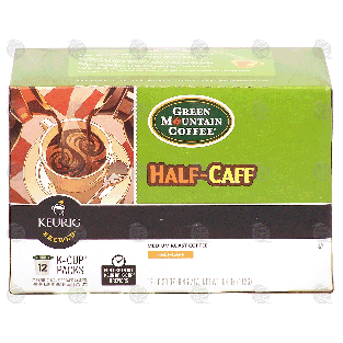Keurig Green Mountain Coffee half-caff, medium roast coffee, 12 3.9-oz