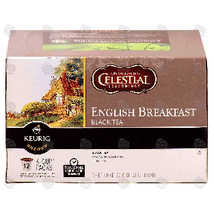 Keurig Celestial Seasonings black tea, contains caffeine, gluten1.3-oz