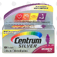 Centrum Silver women 50+; multivitamin/multimineral supplement, t 100ct