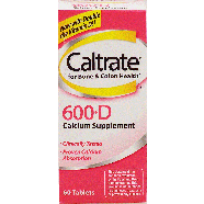 Caltrate  600+d3, calcium supplement tablets  60ct