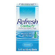 Refresh Contacts contact lens comfort drops, moisturizing reli 0.4fl oz
