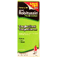 Robitussin Peak Cold DM: cough + chest congestion, non-drowsy 4fl oz