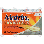 Motrin Liquid Gels ibuprofen capsules, 200 mg, pain reliever/fever 20ct