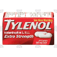 Tylenol Extra Strength acetaminophen pain reliever/fever reducer c 24ct