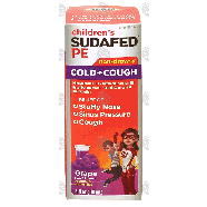 Sudafed children's cold + cough, non-drowsy, grape flavor liquid 4fl oz
