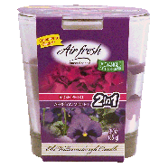 2in1 scented candle, rose petal & african violet