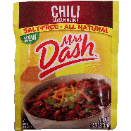 Mrs Dash  chili seasoning mix, salt-free, all natural  1.25oz