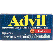Advil Ibuprofen pain reliever/fever reducer tablets 200 mg  100ct