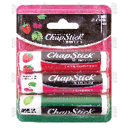 Chapstick Classic Variety skin protectant, strawberry, cherry and s 3pk