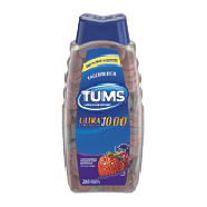 Tums Ultra 1000 antacid supplement, assorted berries, chewable ta265ct