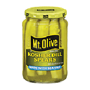 Mt. Olive  kosher dill spears made with sea salt 24fl oz
