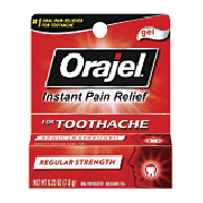 Orajel  medicated regular strength toothache pain relief, gel  0.25oz