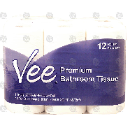 Vee  premium bathroom tissue, 12 rolls  12pk