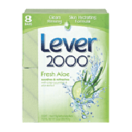 Lever 2000  deodorant soap, aloe & cucumber  8ct