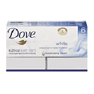 Dove Beauty Bar white beauty bar with deep moisture, 1/4 moisturizi 6ct