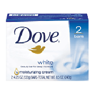 Dove  white beauty bar, 1/4 moisturizing cream  2ct