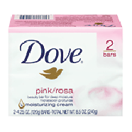 Dove  pink beauty bar for deep moisture, 1/4 moisturizing cream  2ct