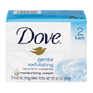 Dove  gentle exfoliating beauty bar, 1/4 moisturizing cream  2ct