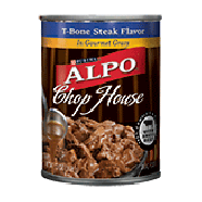 Purina Alpo Chop House, Wet Dog Food, T-Bone Steak Flavor in Gourm13oz