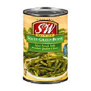 S&W Green Beans Sliced Fancy French Style  14.5oz