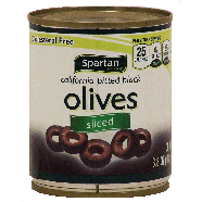 Spartan  sliced california pitted black olives  3.8oz