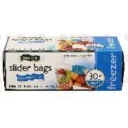 Spartan  quart size freezer slider bags with write-on label, 8 in  30ct