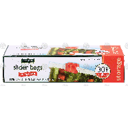 Spartan slider bags gallon size storage with write-on label, 10-9/ 30ct