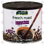 Spartan french roast medium dark roast, 100% pure coffee, makes27.8-oz