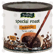 Spartan special roast ground coffee, medium roast, 100% pure co27.8-oz