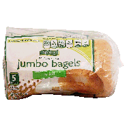 Spartan  presliced fresh jumbo bagels, onion, 5 ct 17.5oz