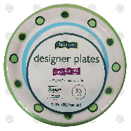 Spartan  designer paper plates, sturdy & durable, soaf proof, micr 95ct