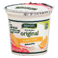 Spartan Original low fat orange cream yogurt, 99% fat free 6oz