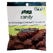 Spartan  chocolate caramel covered clusters  4oz