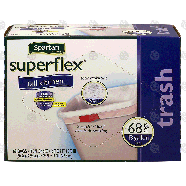 Spartan superflex 13 gallon size tall kitchen trash bags, clean fr 68ct