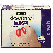 Spartan  13 gallon size tall kitchen drawstring trash bags  90ct
