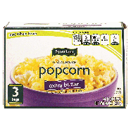 Spartan  extra butter flavor microwave popcorn, 3-bags 9.9oz