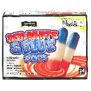 Spartan  red. white & blue pops; cherry, white lemon, lemon raspb24-pk