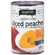 Spartan  lite yellow cling sliced peaches in pear juice from conce15oz