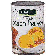Spartan  yellow cling peach halves in heavy syrup 15oz