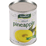 Spartan  natural juices sliced pineapples 20oz