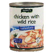 Spartan  traditional chicken with wild rice ready to serve soup 19oz